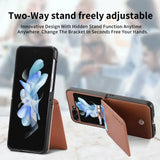Leather Card Slot Phone Case for Samsung Z Flip 5G