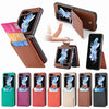 Leather Card Slot Phone Case for Samsung Z Flip 5G