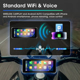 7 Inch Motorcycle GPS with Wireless CarPlay and Android Auto IPX7 Waterproof