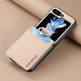 Leather Card Slot Phone Case for Samsung Z Flip 5G