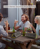 40W Outdoor Bluetooth Speaker with Stereo Sound & RGB Lights