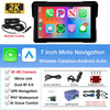 Waterproof CarPlay GPS DVR for Motorcycles 5 & 7 Inch LCD