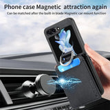 Leather Card Slot Phone Case for Samsung Z Flip 5G
