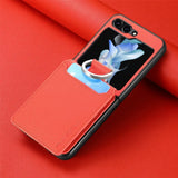 Leather Card Slot Phone Case for Samsung Z Flip 5G
