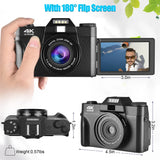48MP 4K Vlog Cam with WiFi & 16X Zoom